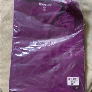 Romans eggplant long sleeve T-shirt NWT